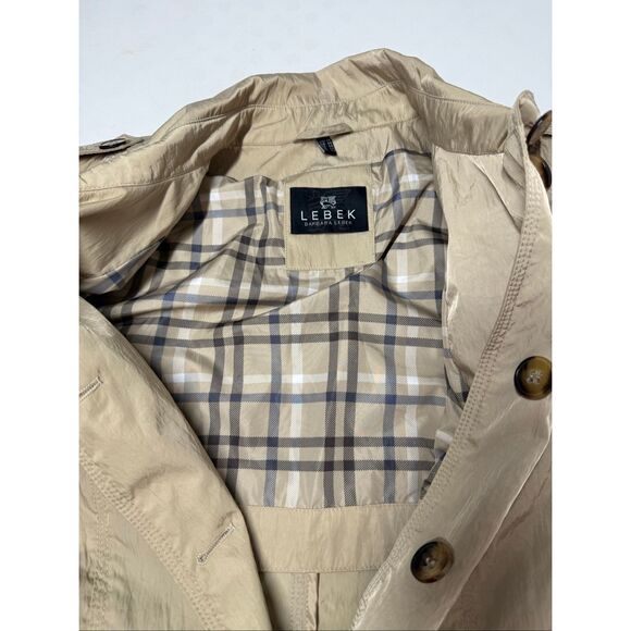 Barbara Lebek Women’s Lightweight Trench Coat Beige Belted Size 16 See Notes - Picture 12 of 16